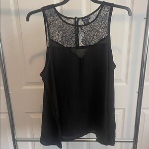 Torrid Black Sleeveless Lace Blouse